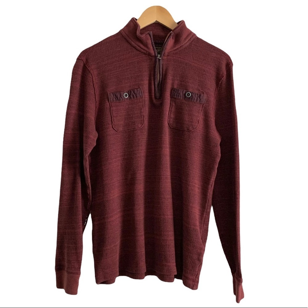 Lucky Brand Quarter Zip Sweater Size Large